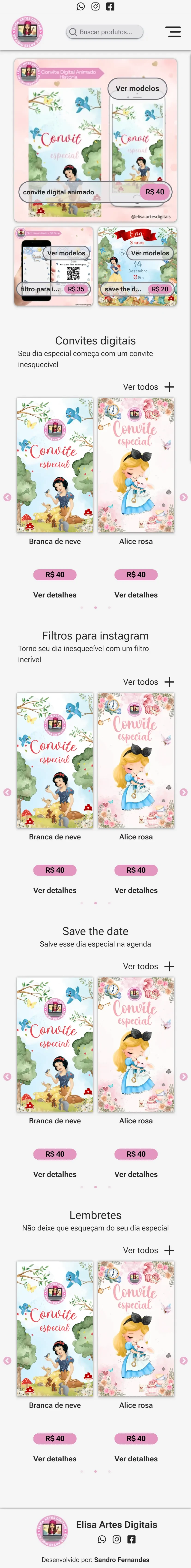 imagem de E-commerce - Elisa Artes